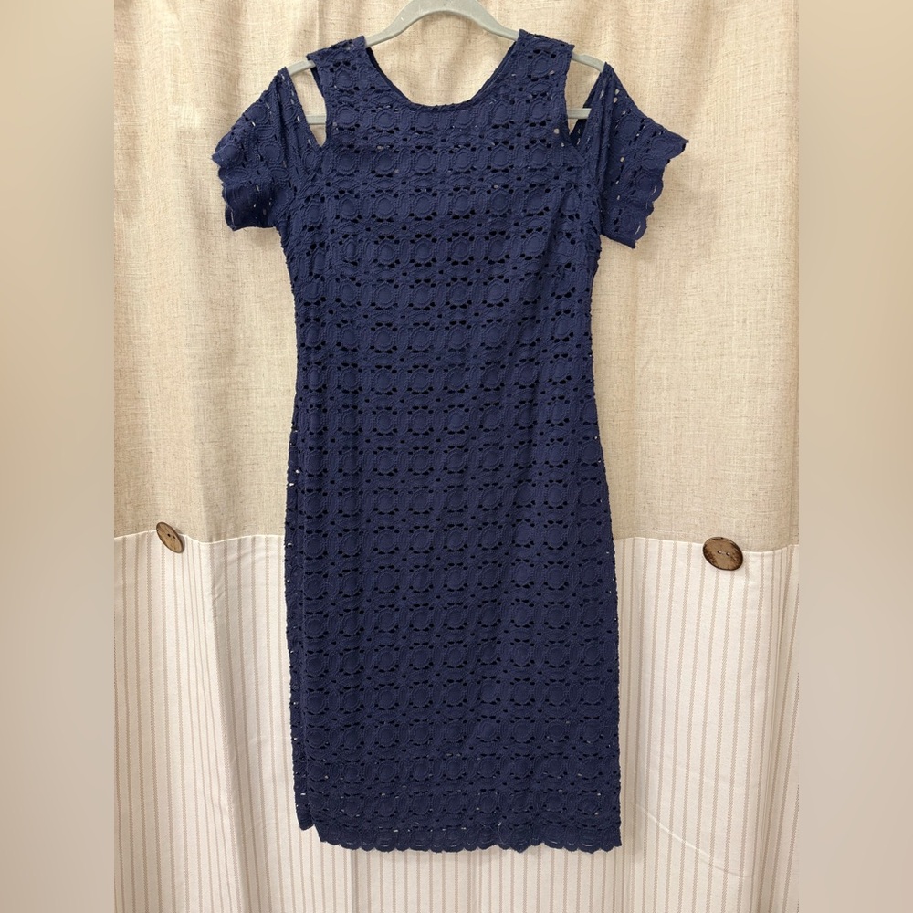 3/$15 Elegant Navy Lace Dress